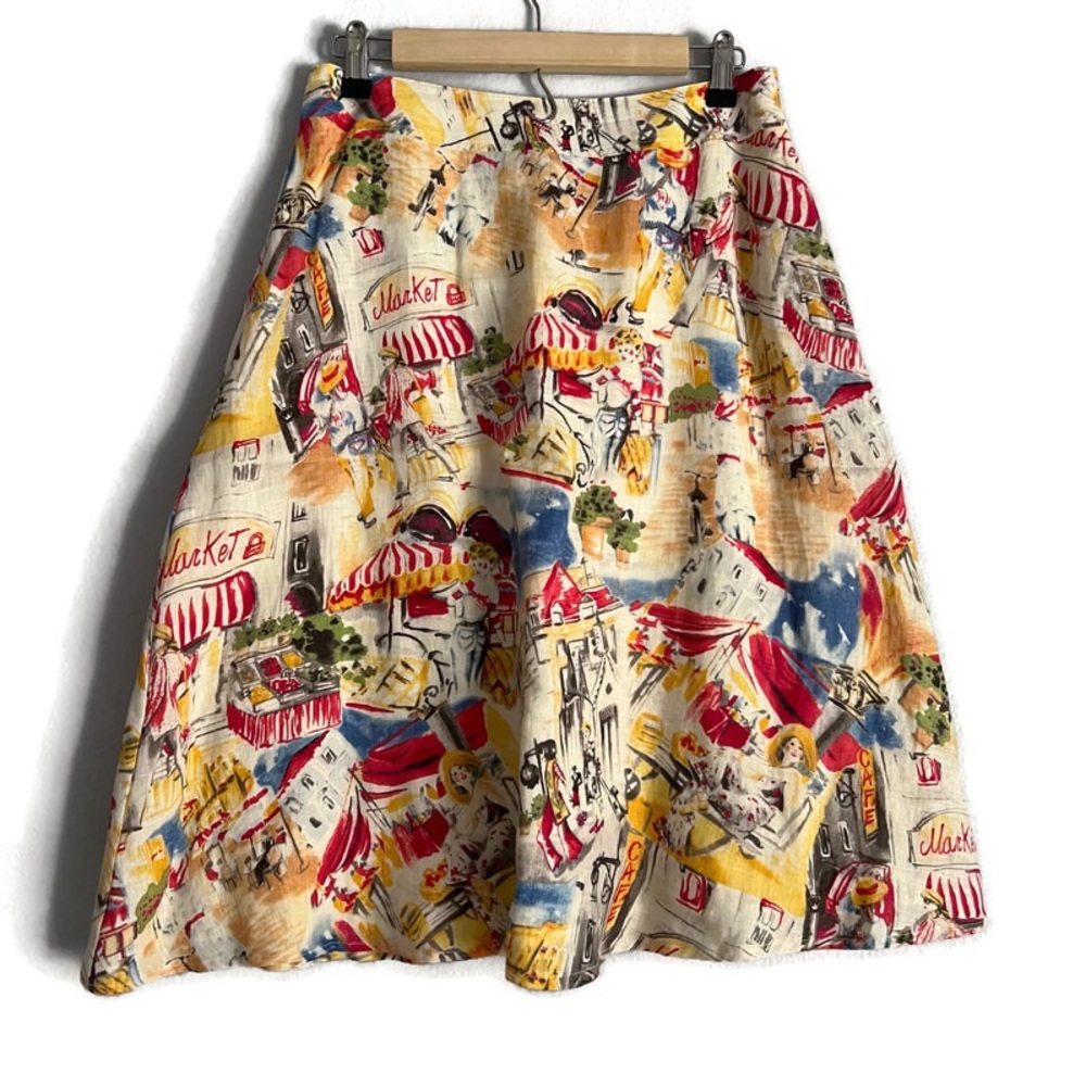 Liz Claiborne colorful A-line skirt size 8